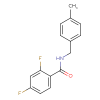 Chemical structure of 2,4-difluoro-N-[(4-methylphenyl)methyl]benzamide - CSSB00046110085