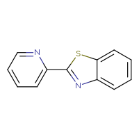 Chemical structure of 2-(pyridin-2-yl)-1,3-benzothiazole - CSSB00000007025