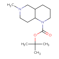 Chemical structure of tert-butyl 6-methyl-decahydro-1,6-naphthyridine-1-carboxylate - CSSB00114102267