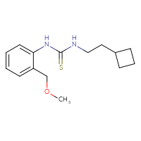 Chemical structure of 3-(2-cyclobutylethyl)-1-[2-(methoxymethyl)phenyl]thiourea - CSSB01039234229