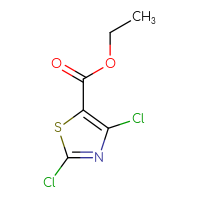 Chemical structure of ethyl 2,4-dichloro-1,3-thiazole-5-carboxylate - CSSB00000051534