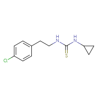 Chemical structure of 1-[2-(4-chlorophenyl)ethyl]-3-cyclopropylthiourea - CSSB00000255762