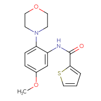 Chemical structure of N-[5-methoxy-2-(morpholin-4-yl)phenyl]thiophene-2-carboxamide - CSSB00121592709