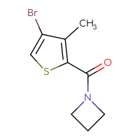 Chemical structure of 1-(4-bromo-3-methylthiophene-2-carbonyl)azetidine - CSSB00090260353