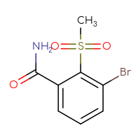 Chemical structure of 3-bromo-2-methanesulfonylbenzamide - CSSB07395922277