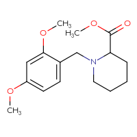 Chemical structure of methyl 1-[(2,4-dimethoxyphenyl)methyl]piperidine-2-carboxylate - CSSB00947610419