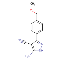 Chemical structure of 5-amino-3-[4-(methoxymethyl)phenyl]-1H-pyrazole-4-carbonitrile - CSSB06583122169