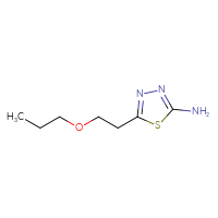 Chemical structure of 5-(2-propoxyethyl)-1,3,4-thiadiazol-2-amine - CSSB00011729618