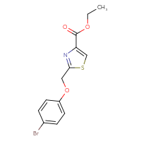 Chemical structure of ethyl 2-[(4-bromophenoxy)methyl]-1,3-thiazole-4-carboxylate - CSSB00034714387