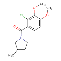 Chemical structure of 1-(2-chloro-3,4-dimethoxybenzoyl)-3-methylpyrrolidine - CSSB01583749562