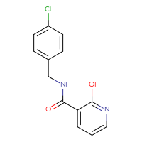 Chemical structure of N-[(4-chlorophenyl)methyl]-2-hydroxypyridine-3-carboxamide - CSSB00026793920