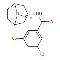 Chemical structure of 3,5-dichloro-N-{8-methyl-8-azabicyclo[3.2.1]octan-3-yl}benzamide - CSSB02040765337