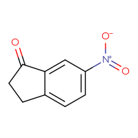 Chemical structure of 6-nitro-2,3-dihydro-1H-inden-1-one - CSSB00000068319