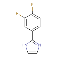 Chemical structure of 2-(3,4-difluorophenyl)-1H-imidazole - CSSB00011393244