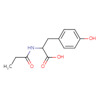 Chemical structure of 3-(4-hydroxyphenyl)-2-propanamidopropanoic acid - CSSB00000270829