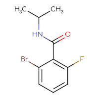 Chemical structure of 2-bromo-6-fluoro-N-(propan-2-yl)benzamide - CSSB00012642637