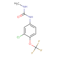 Chemical structure of 1-[3-chloro-4-(trifluoromethoxy)phenyl]-3-methylurea - CSSB00040957038