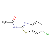 Chemical structure of N-(6-chloro-1,3-benzothiazol-2-yl)acetamide - CSSB00000152556