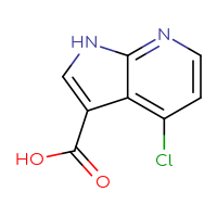 Chemical structure of 4-chloro-1H-pyrrolo[2,3-b]pyridine-3-carboxylic acid - CSSB00000693898