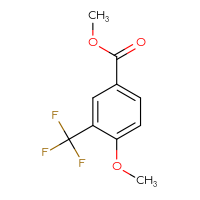 Chemical structure of methyl 4-methoxy-3-(trifluoromethyl)benzoate - CSSB00010164336