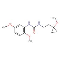 Chemical structure of 1-(2,5-dimethoxyphenyl)-3-[2-(1-methoxycyclopropyl)ethyl]urea - CSSB21432511963