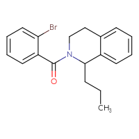 Chemical structure of 2-(2-bromobenzoyl)-1-propyl-1,2,3,4-tetrahydroisoquinoline - CSSB00874410629