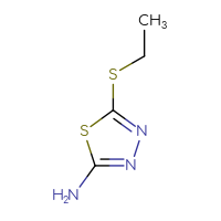 Chemical structure of 5-(ethylsulfanyl)-1,3,4-thiadiazol-2-amine - CSSB00000149042