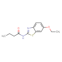 Chemical structure of N-(6-ethoxy-1,3-benzothiazol-2-yl)butanamide - CSSB00000383753