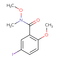 Chemical structure of 5-iodo-N,2-dimethoxy-N-methylbenzamide - CSSB21151594766