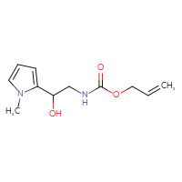 Chemical structure of prop-2-en-1-yl N-[2-hydroxy-2-(1-methyl-1H-pyrrol-2-yl)ethyl]carbamate - CSSB15029337924
