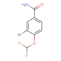 Chemical structure of 3-bromo-4-(difluoromethoxy)benzamide - CSSB00010713521