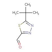 Chemical structure of 5-tert-butyl-1,3,4-thiadiazole-2-carbaldehyde - CSSB00024176504