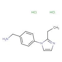 Chemical structure of 1-[4-(2-ethyl-1H-imidazol-1-yl)phenyl]methanamine dihydrochloride - CSSB00025718214