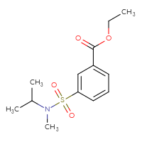 Chemical structure of ethyl 3-[methyl(propan-2-yl)sulfamoyl]benzoate - CSSB02018607652