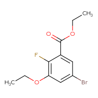 Chemical structure of ethyl 5-bromo-3-ethoxy-2-fluorobenzoate - CSSB00049415708
