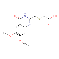 Chemical structure of 2-{[(6,7-dimethoxy-4-oxo-3,4-dihydroquinazolin-2-yl)methyl]sulfanyl}acetic acid - CSSB00020592141
