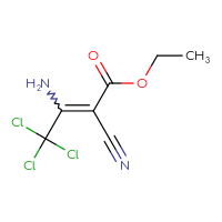 Chemical structure of ethyl 3-amino-4,4,4-trichloro-2-cyanobut-2-enoate - CSSB00000721784