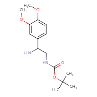 Chemical structure of tert-butyl N-[2-amino-2-(3,4-dimethoxyphenyl)ethyl]carbamate - CSSB00010197374