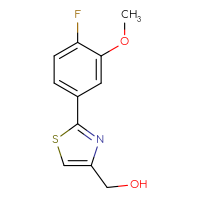 Chemical structure of [2-(4-fluoro-3-methoxyphenyl)-1,3-thiazol-4-yl]methanol - CSSB00007220667