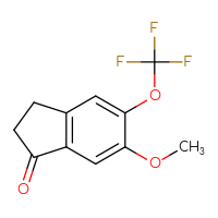 Chemical structure of 6-methoxy-5-(trifluoromethoxy)-2,3-dihydro-1H-inden-1-one - CSSB06623407561