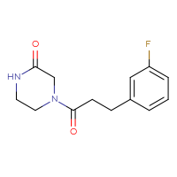 Chemical structure of 4-[3-(3-fluorophenyl)propanoyl]piperazin-2-one - CSSB02502099074