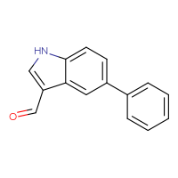 Chemical structure of 5-phenyl-1H-indole-3-carbaldehyde - CSSB00020614886