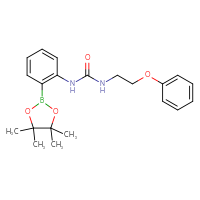 Chemical structure of 1-(2-phenoxyethyl)-3-[2-(4,4,5,5-tetramethyl-1,3,2-dioxaborolan-2-yl)phenyl]urea - CSSB21332143227