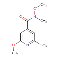 Chemical structure of N,2-dimethoxy-N,6-dimethylpyridine-4-carboxamide - CSSB00156342485