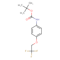 Chemical structure of tert-butyl N-[4-(2,2,2-trifluoroethoxy)phenyl]carbamate - CSSB00012224406