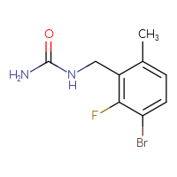 Chemical structure of [(3-bromo-2-fluoro-6-methylphenyl)methyl]urea - CSSB20515844827