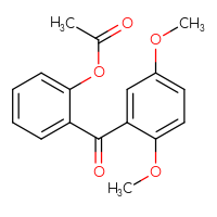 Chemical structure of 2-(2,5-dimethoxybenzoyl)phenyl acetate - CSSB00020568640