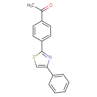 Chemical structure of 1-[4-(4-phenyl-1,3-thiazol-2-yl)phenyl]ethan-1-one - CSSB09883537480