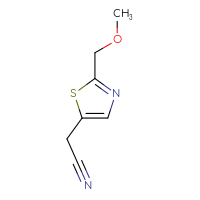 Chemical structure of 2-[2-(methoxymethyl)-1,3-thiazol-5-yl]acetonitrile - CSSB00010975899