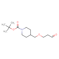Chemical structure of tert-butyl 4-[(3-oxopropoxy)methyl]piperidine-1-carboxylate - CSSB02517439954